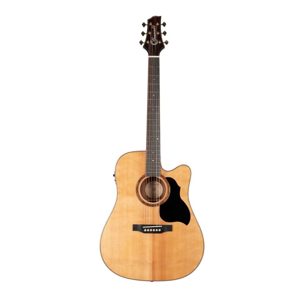 granada electro acoustic guitars natural gloss granada gs355a-ceq 6 string electro acoustic guitar with fishman pickup - natural gloss #color_natural-gloss