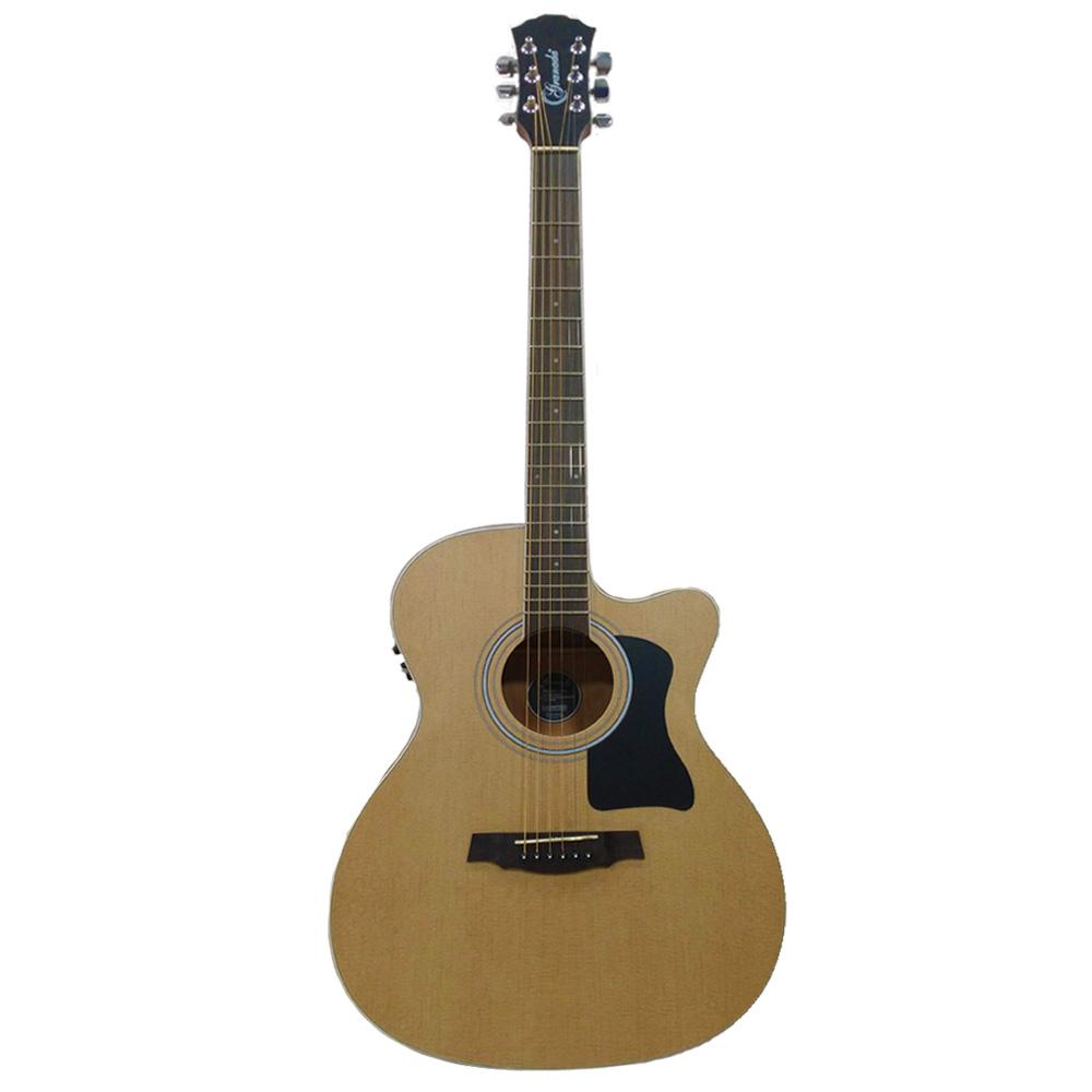granada electro acoustic guitars natural granada prg-118ceq electro acoustic guitar #color_natural