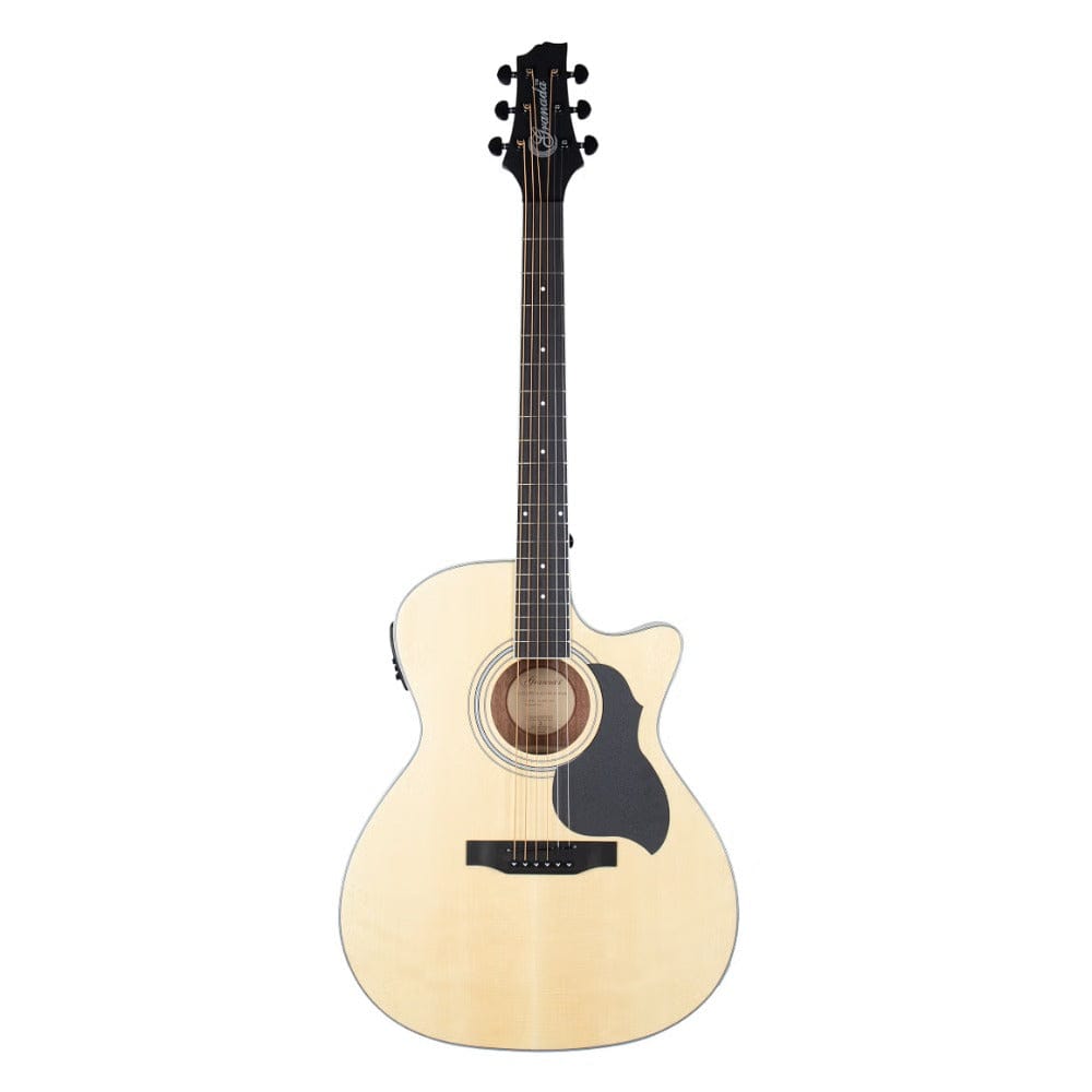 granada electro acoustic guitars natural matt granada gl240c-ceq 6 string electro acoustic guitar #color_natural-matt
