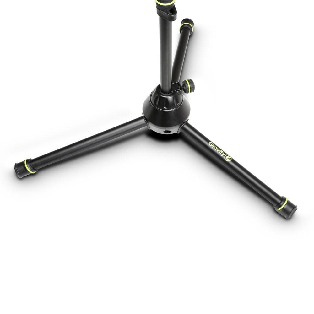 gravity microphone stands gravity gms4222b short microphone stand with folding tripod base