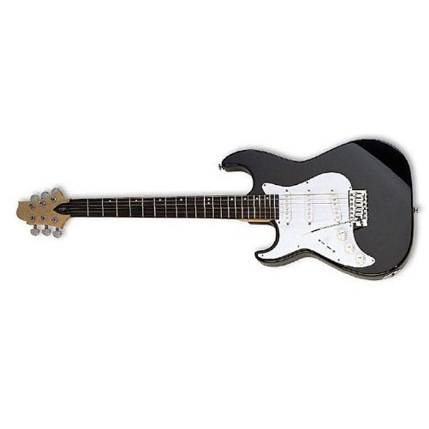 greg bennett electric guitars greg bennett malibu mb-50 (h-s-s) lefty electric guitar - m. black