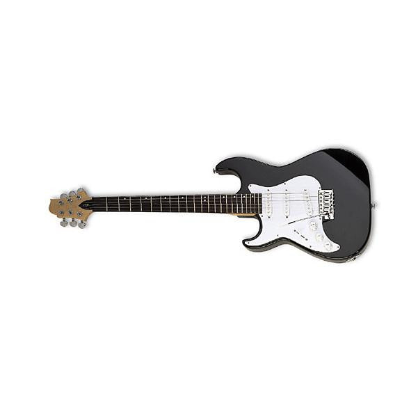 greg bennett electric guitars greg bennett mb-30 malibu left handed electric guitar - metallic black