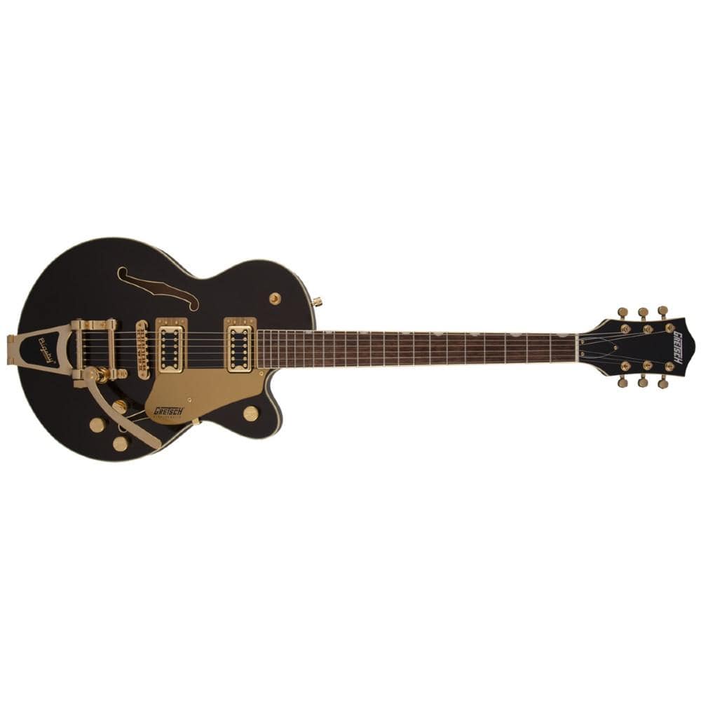 gretsch electric guitars black gold gretsch g5655tg electromatic center block jr. 6-strings electric guitar #color_black-gold