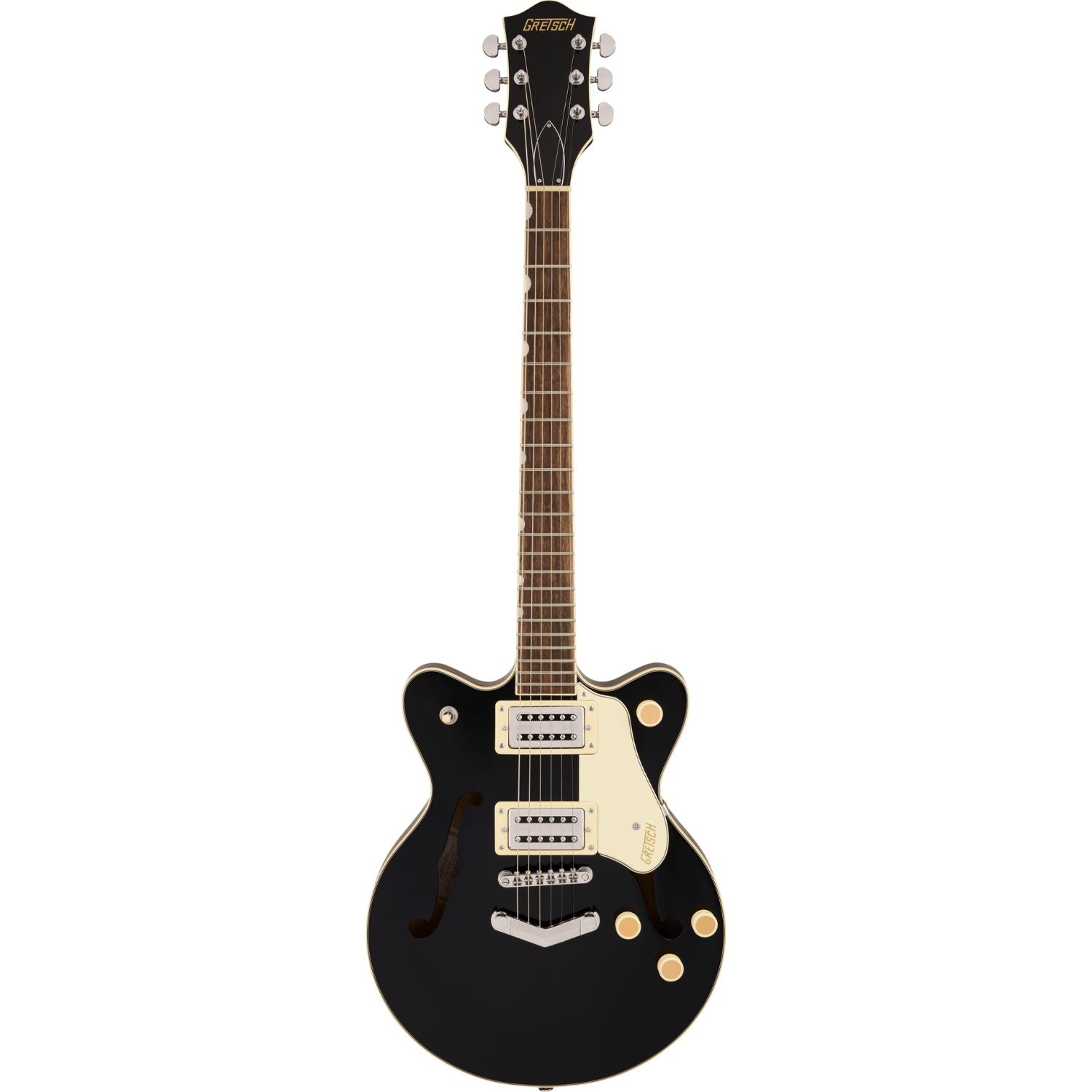Gretsch Electric Guitars Black Gretsch Streamliner Center Block JR Double-Cut with V-Stoptail 6 String Electric Guitar