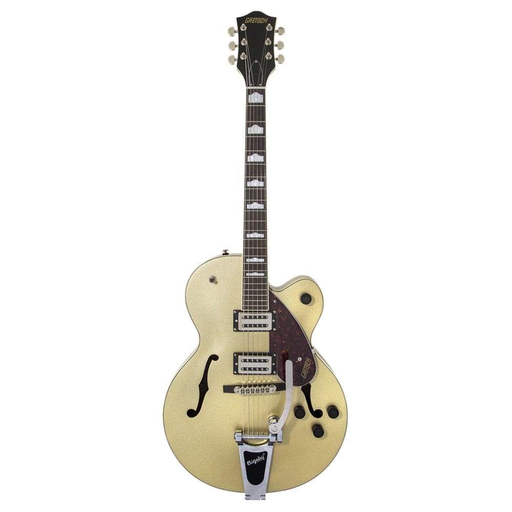 gretsch electric guitars golddust gretsch g2420t streamliner hollow body with bigsby electric guitar #color_golddust