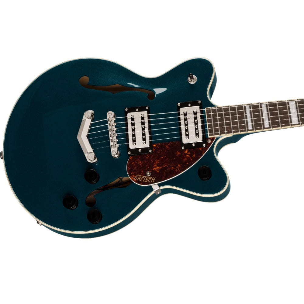 gretsch electric guitars gretsch g2655 streamliner centar block jr double-cut with v-stoptail 6 string electric guitar #color_midnight-sapphire