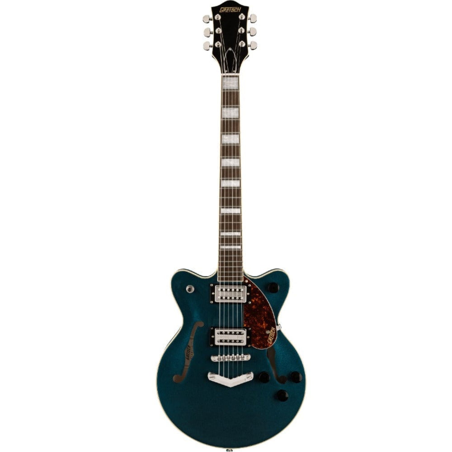 gretsch electric guitars midnight sapphire gretsch g2655 streamliner centar block jr double-cut with v-stoptail 6 string electric guitar #color_midnight-sapphire