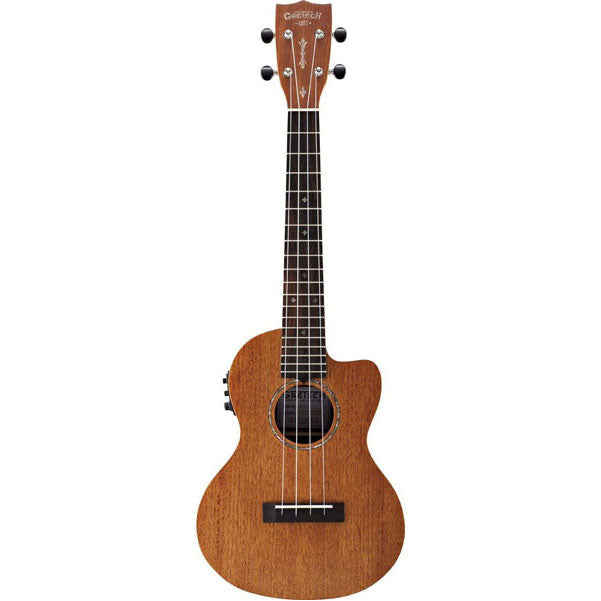 gretsch tenor ukuleles gretsch g9121 tenor ace electro acoustic ukulele with gig bag - honey mahogany stain