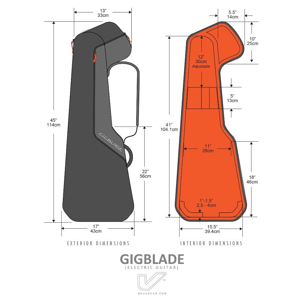 gruv gear acoustic guitar gigbags gruv gear gigblade 2 side carry hybrid acoustic guitar gigbag - black