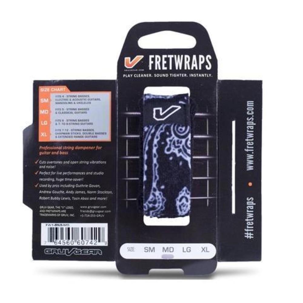 gruv gear dampeners and mutes black bandana / medium / pack of 1 gruv gear gg-fw fret wraps string muter#color_black-bandana,size_medium,pack_pack-of-1