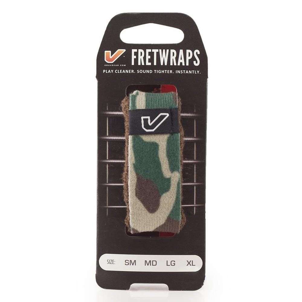 gruv gear dampeners and mutes camo green & brown / medium / pack of 1 gruv gear gg-fw fret wraps string muter #color_camo-green-&-brown,size_medium,pack_pack-of-1