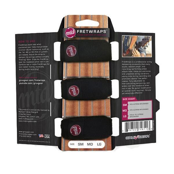 gruv gear dampeners and mutes mtd / small / pack of 3 gruv gear gg-fw fret wraps string muter #color_mtd,size_small,pack_pack-of-3