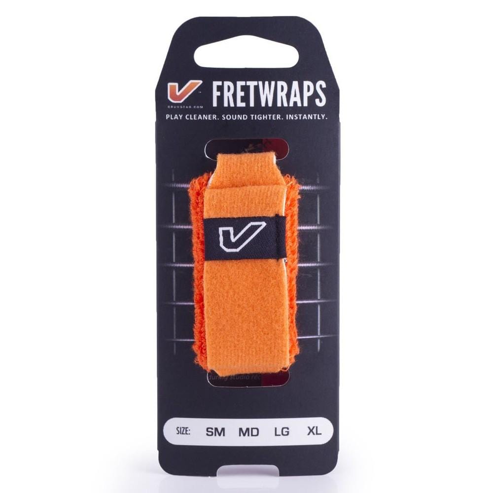gruv gear dampeners and mutes orange / medium / pack of 1 gruv gear gg-fw fret wraps string muter #color_orange,size_medium,pack_pack-of-1