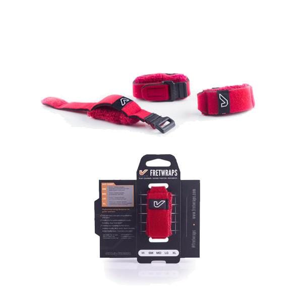 gruv gear dampeners and mutes red / medium / pack of 3 gruv gear gg-fw fret wraps string muter#color_red,size_medium,pack_pack-of-3