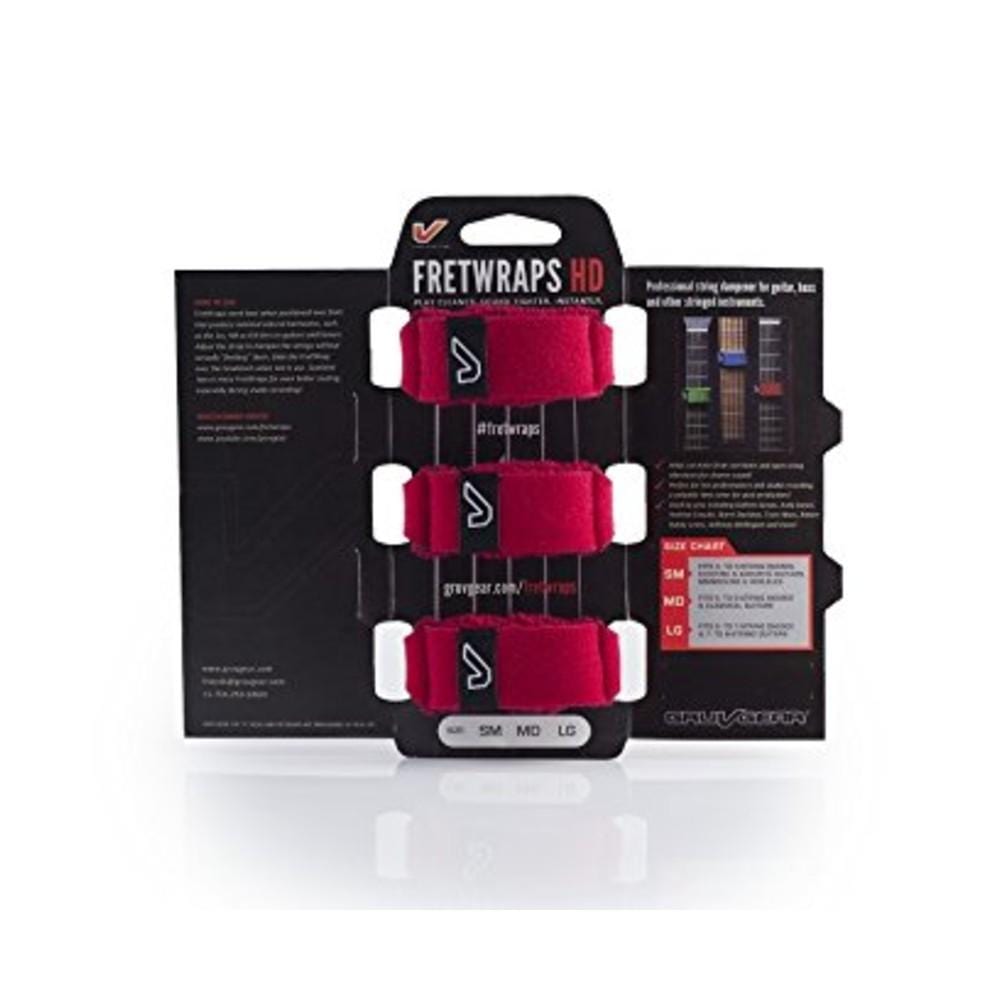gruv gear dampeners and mutes red / small / pack of 3 gruv gear gg-fw fret wraps string muter #color_red,size_small,pack_pack-of-3