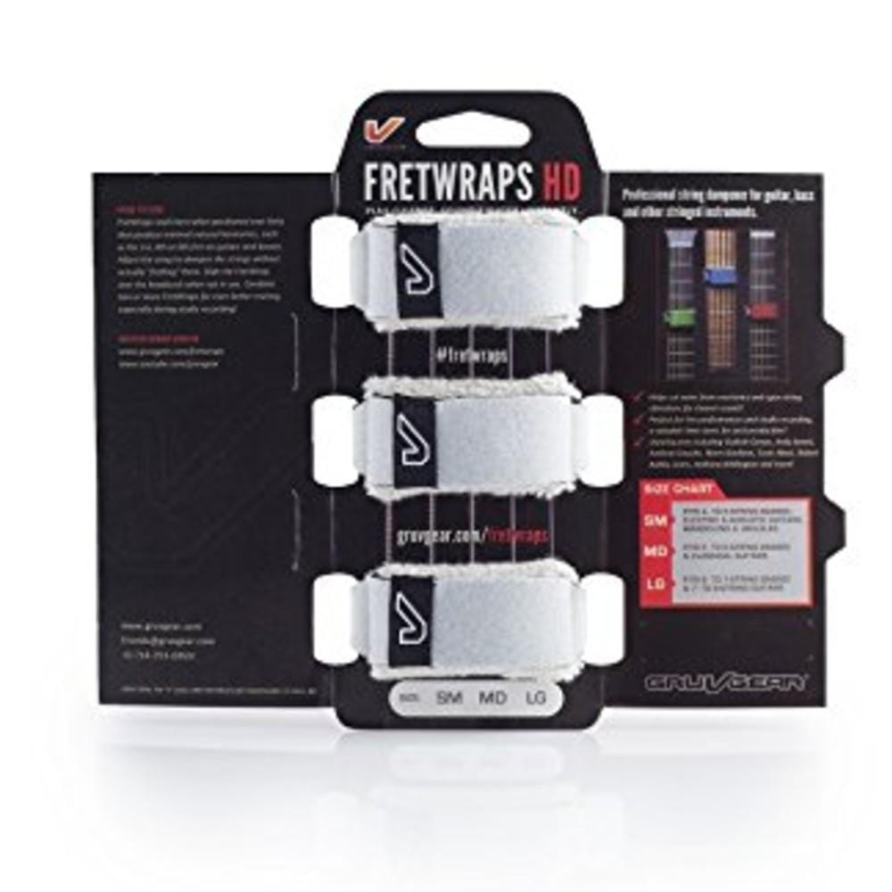 gruv gear dampeners and mutes white / medium / pack of 3 gruv gear gg-fw fret wraps string muter #color_white,size_medium,pack_pack-of-3