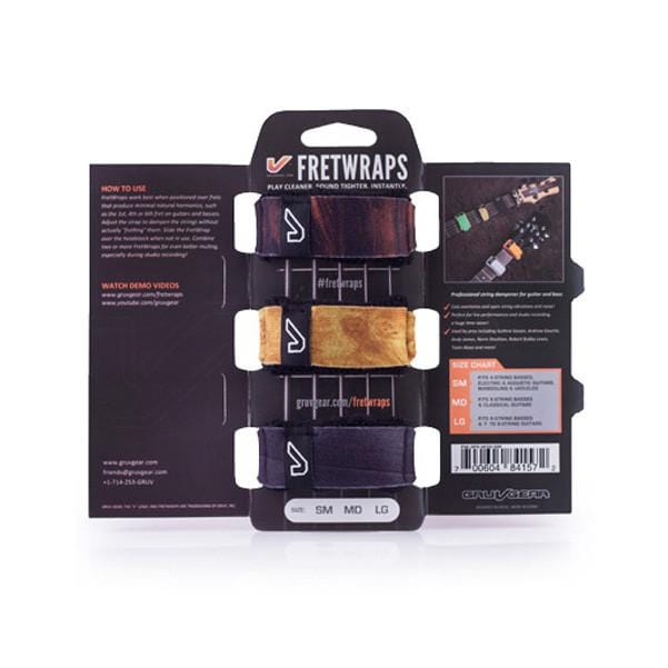gruv gear dampeners and mutes wood / small / pack of 3 gruv gear gg-fw fret wraps string muter#color_wood,size_small,pack_pack-of-3