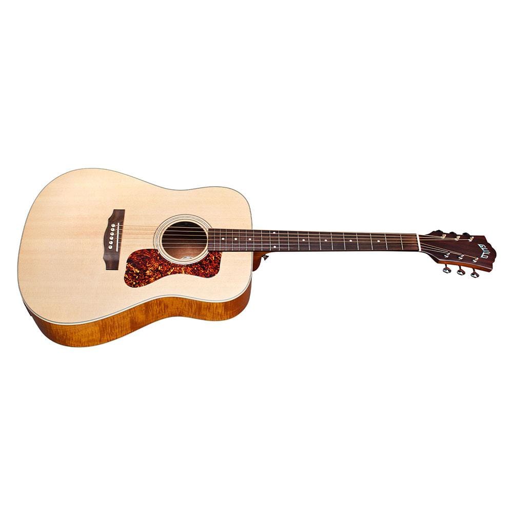 guild electro acoustic guitars guild d-240e ltd flamed mahogany electro acoustic guitars - natural