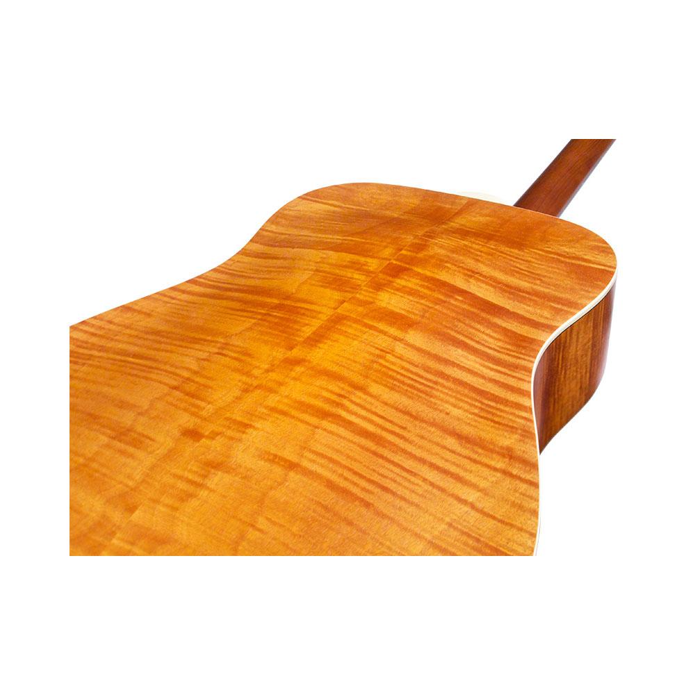 guild electro acoustic guitars guild d-240e ltd flamed mahogany electro acoustic guitars - natural