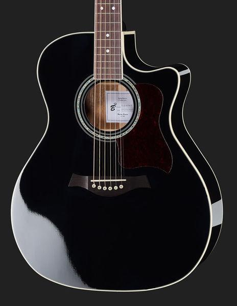 harley benton acoustic guitars harley benton clg-550ce bk custom line