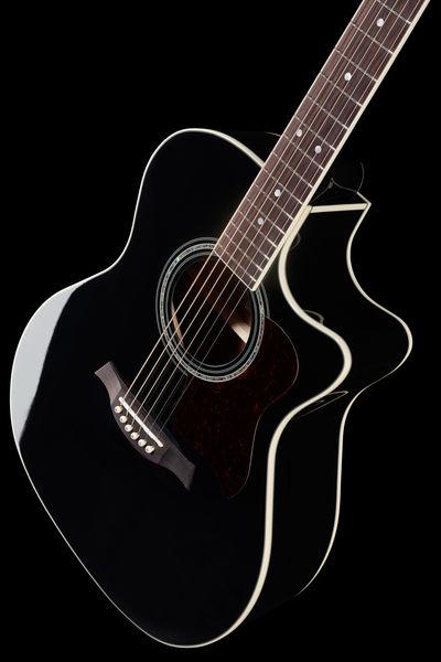 harley benton acoustic guitars harley benton clg-550ce bk custom line