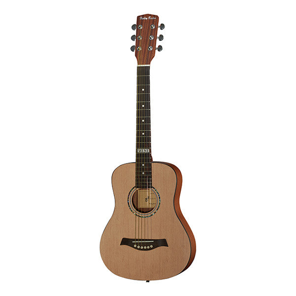 harley benton acoustic guitars harley benton ds-10 mini dreadnought acoustic guitar - natural matte