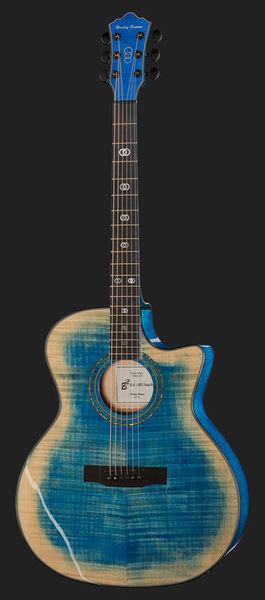 harley benton acoustic guitars harley benton eax-500tl faded blue