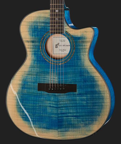 harley benton acoustic guitars harley benton eax-500tl faded blue