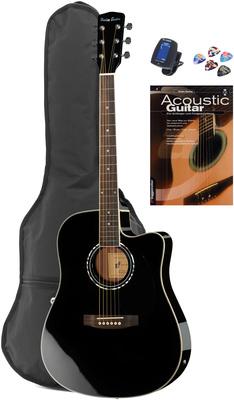 harley benton acoustic guitars harley benton hbd120cebk bundle