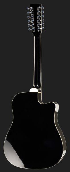 harley benton acoustic guitars harley benton hbd200-12 bk lh bundle