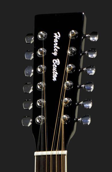 harley benton acoustic guitars harley benton hbd200-12 bk lh bundle