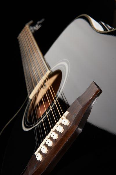 harley benton acoustic guitars harley benton hbd200-12 bk lh bundle