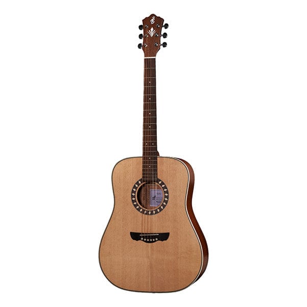 harley benton acoustic guitars natural matt harley benton hb custom line cld-10s dreadnought acoustic guitar #color_natural-matt