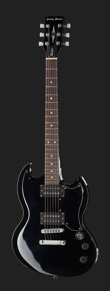 harley benton electric guitars harley benton dc-200 bk student serie bundle