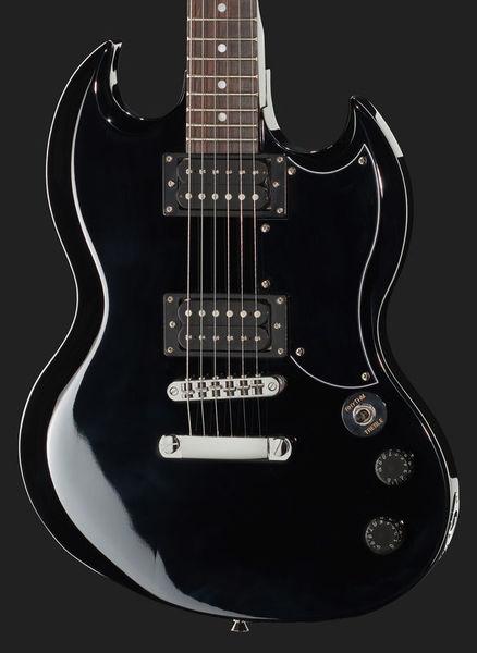 harley benton electric guitars harley benton dc-200 bk student serie bundle