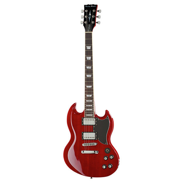 harley benton electric guitars harley benton dc-580 vintage series electric guitar - cherry high gloss