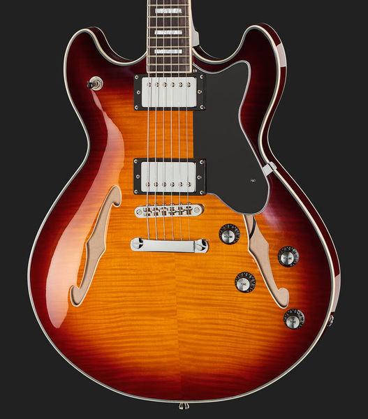 harley benton electric guitars harley benton hb-35plus vintage burst