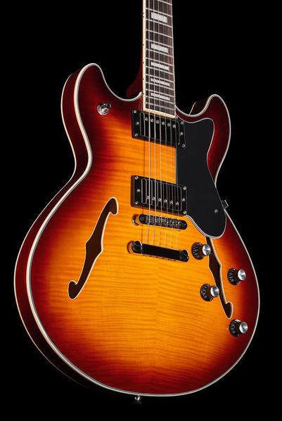 harley benton electric guitars harley benton hb-35plus vintage burst