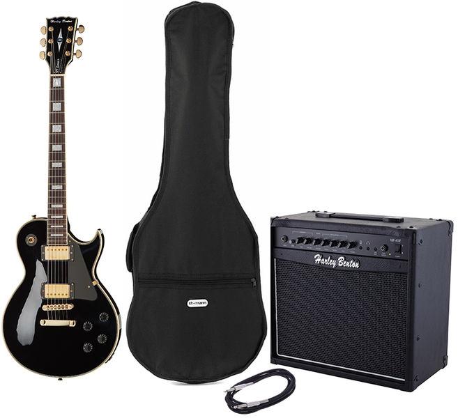 harley benton electric guitars harley benton sc-500 bk vintage serie bundle