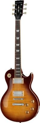 harley benton electric guitars harley benton sc-550 faded tobacco flame