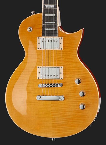 harley benton electric guitars harley benton sc-custom lemon flame bundle