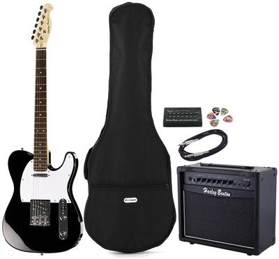 harley benton electric guitars harley benton te-20 bk standard series set 2