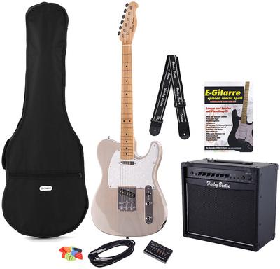 harley benton electric guitars harley benton te-30 be bundle 2