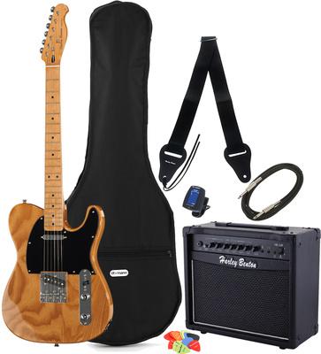 harley benton electric guitars harley benton te-52na vintage bundle 1
