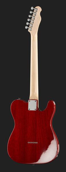 harley benton electric guitars harley benton te-90qm lh trans red