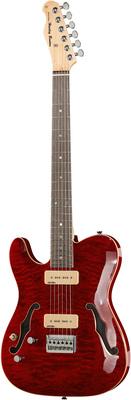 harley benton electric guitars harley benton te-90qm lh trans red