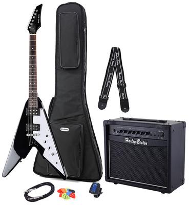 harley benton electric guitars harley benton victory-bk cl. series bundle 1