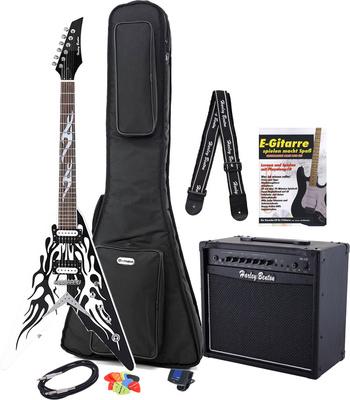 harley benton electric guitars harley benton victory flames classic bundle