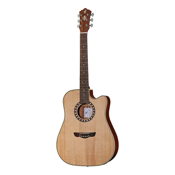 harley benton electro acoustic guitars harley benton cld-1048sce dreadnought cutaway electro acoustic guitar - natural satin