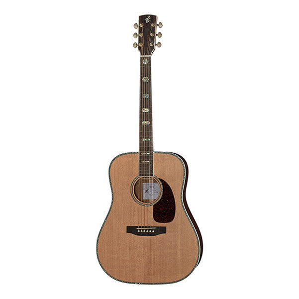 harley benton electro acoustic guitars harley benton custom line cld-41se dreadnought electro acoustic guitar - natural matte
